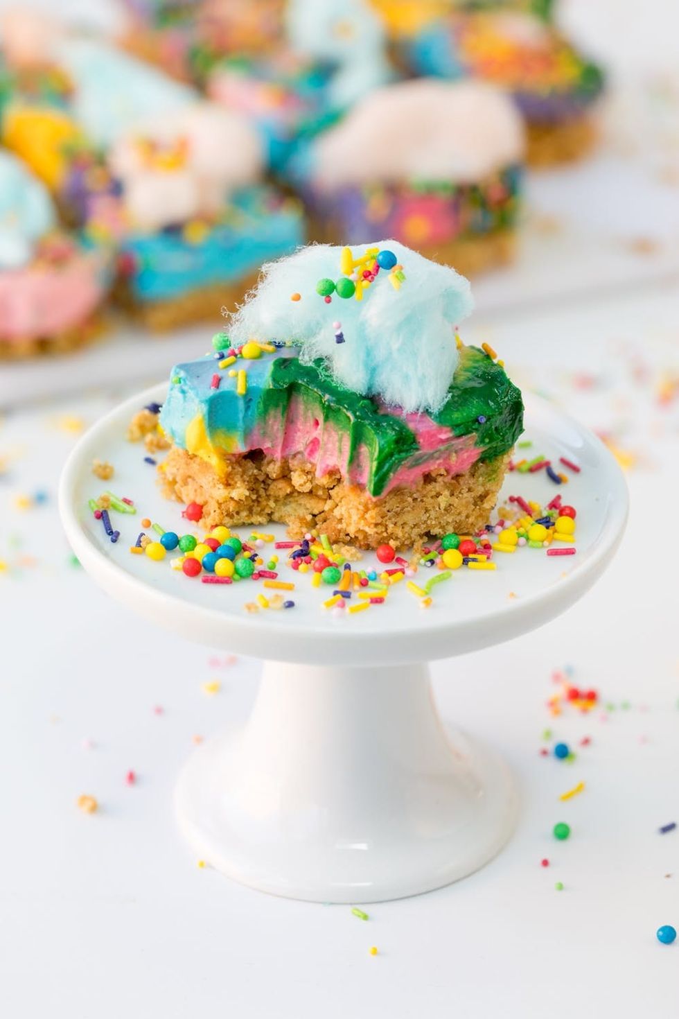 Check out our Lisa Frank Inspired Rainbow Cheesecake Recipe!