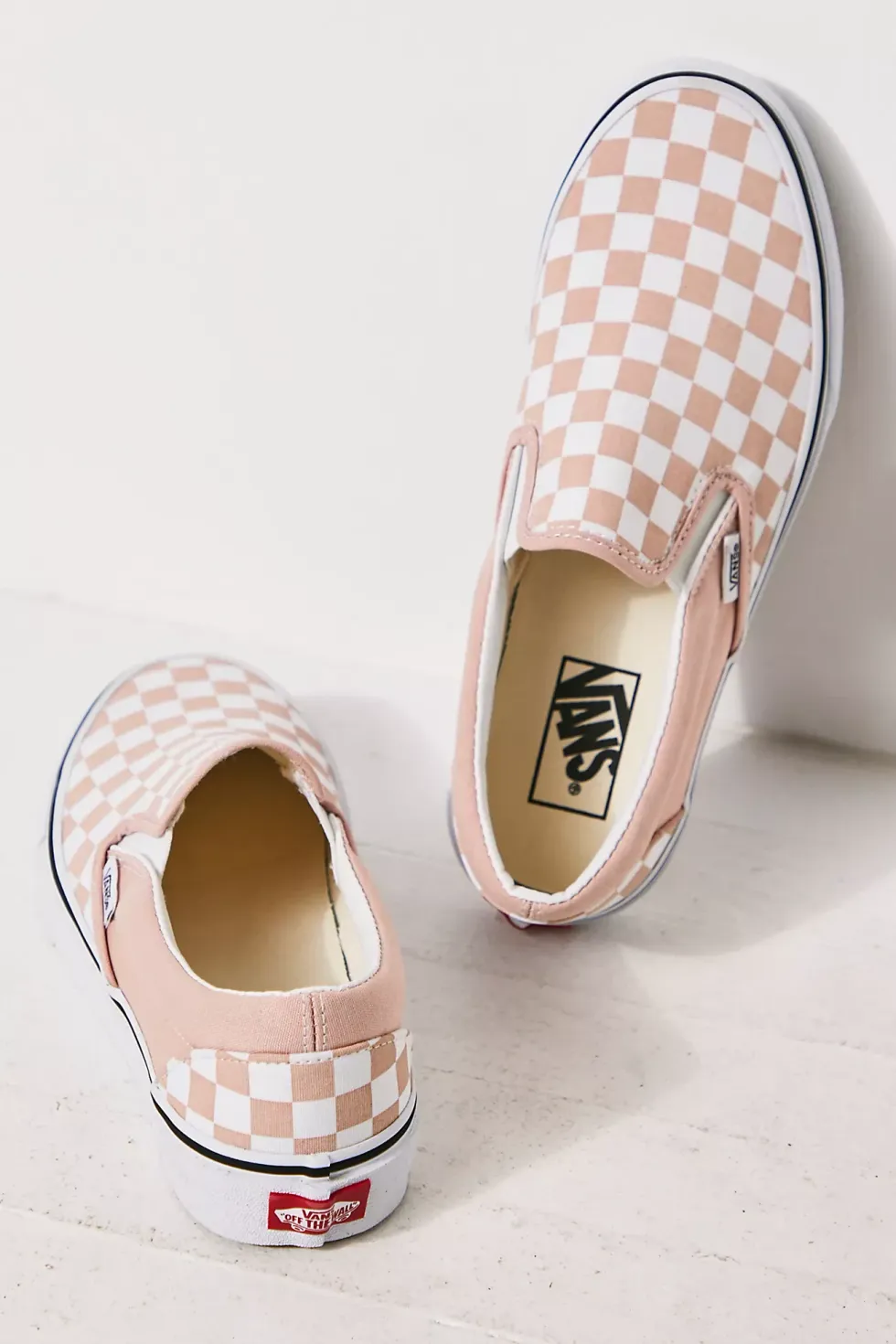 checkered slip-on sneakers