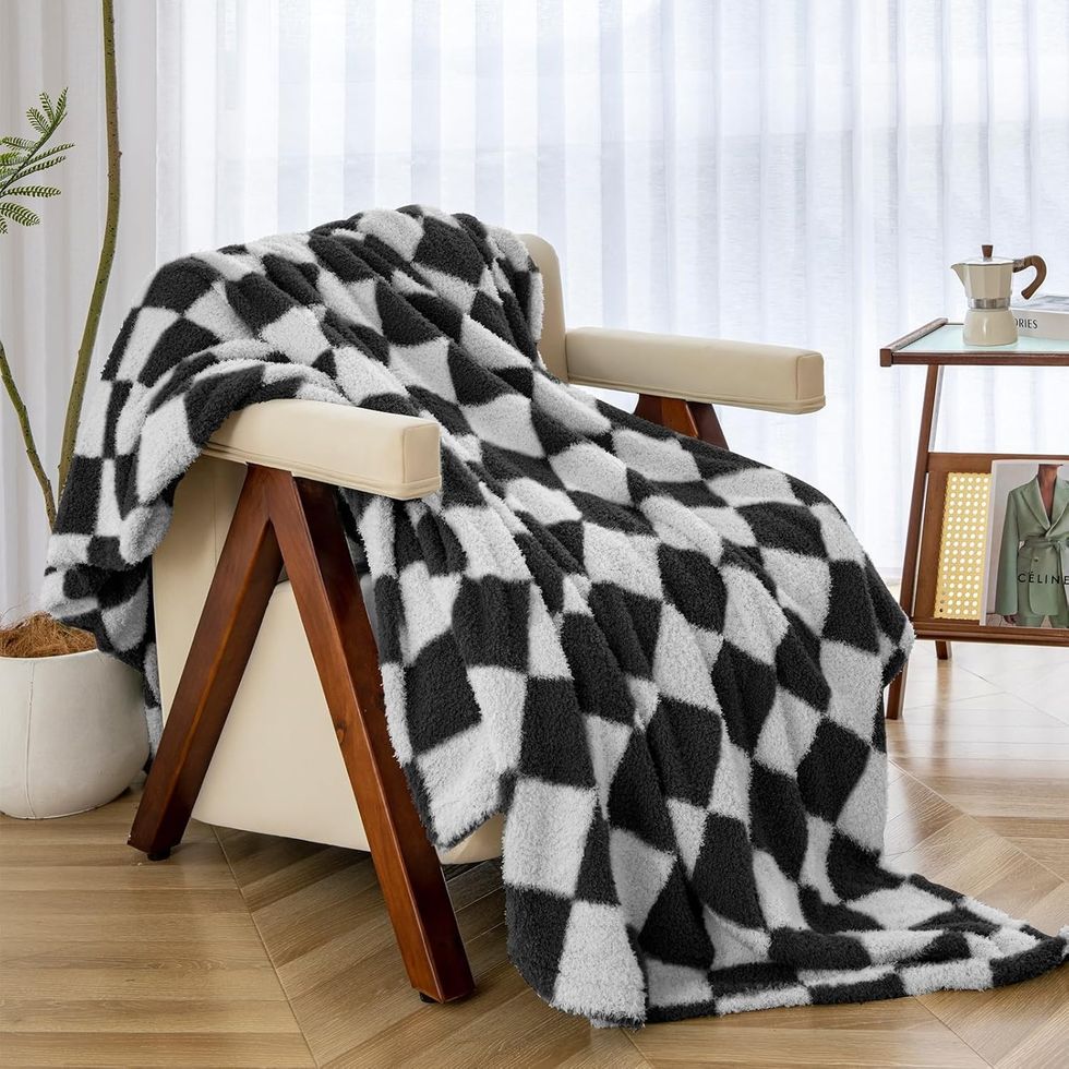 checkered throw blanket