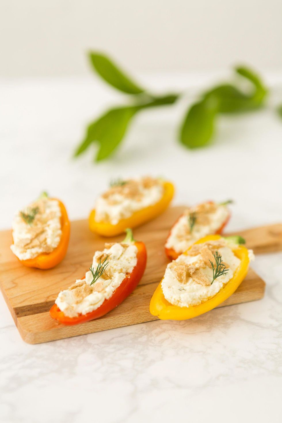 Mini peppers stuffed with cheese recipes for back to school
