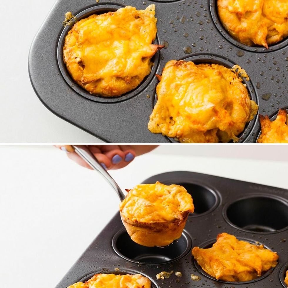 cheesy deep dish mini pizza