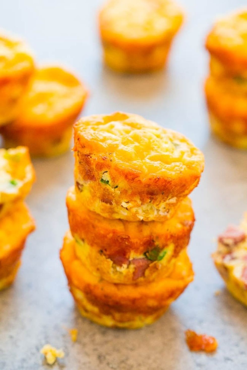 Cheesy Sausage + Egg Muffins