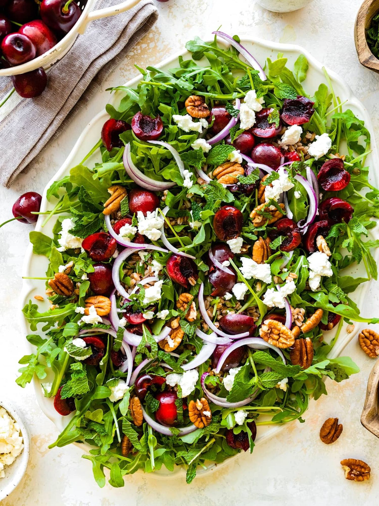 Cherry Arugula Farro Salad