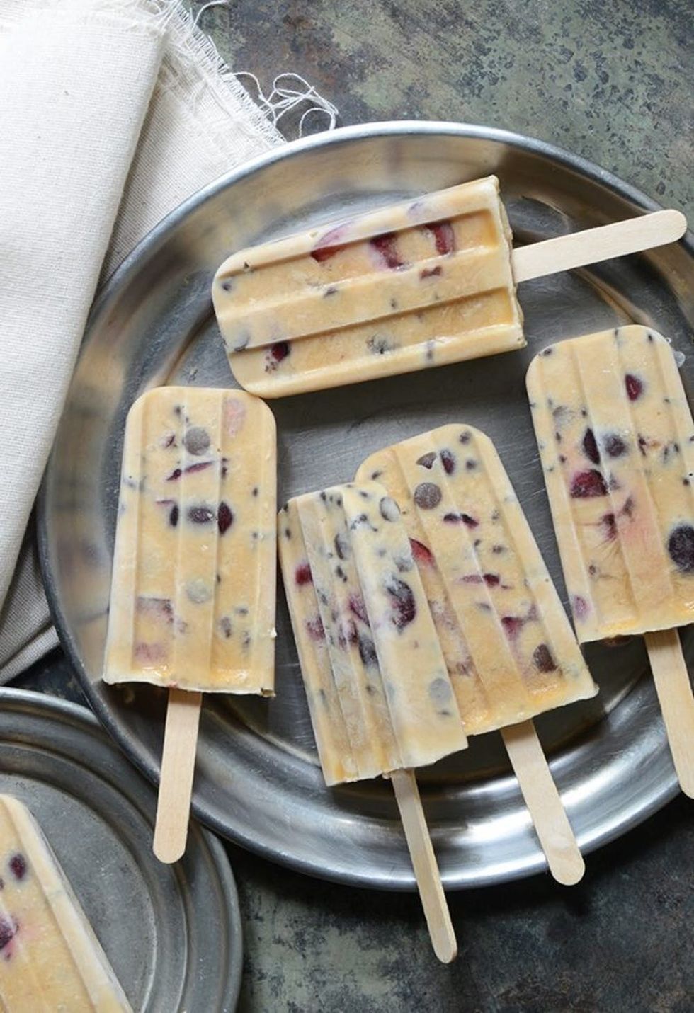 Cherry Chocolate Chip Coffee Popsicles