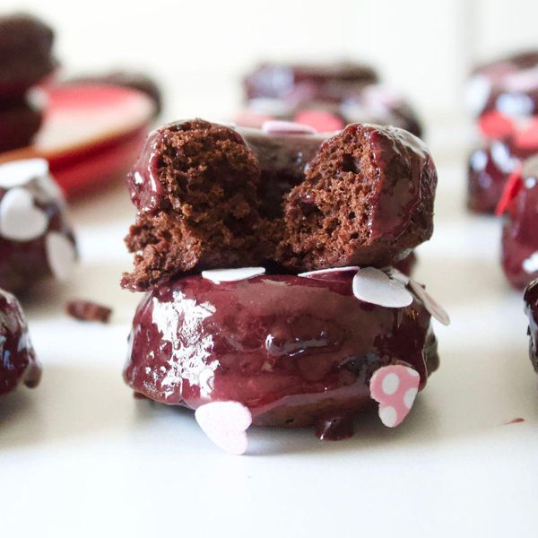 cherry chocolate covered donuts valentine's day treats
