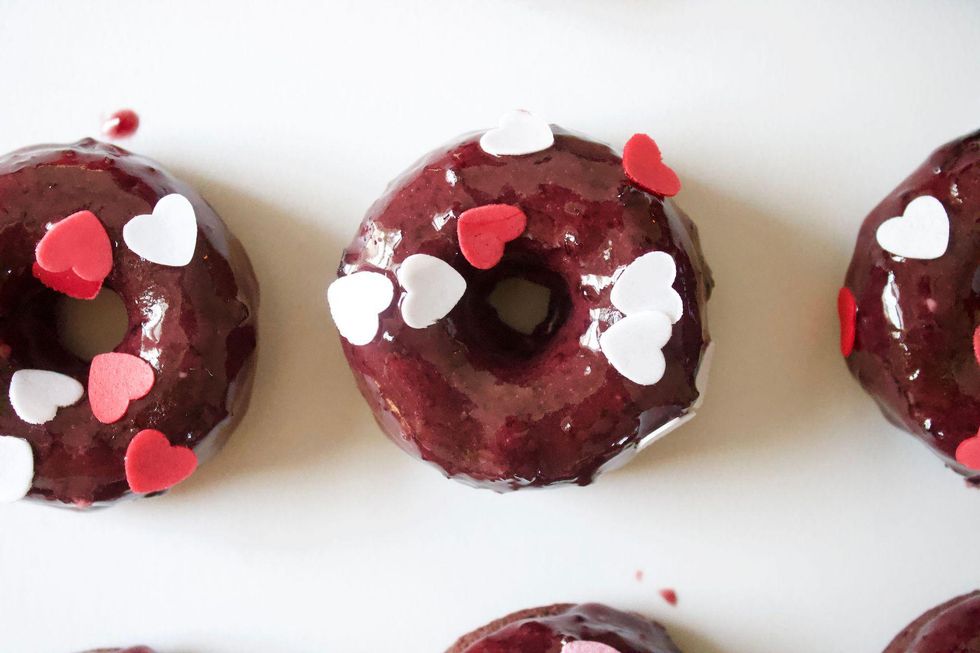 cherry chocolate covered donuts valentine's day treats