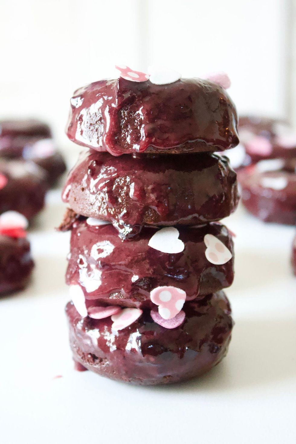 cherry chocolate covered donuts valentine's day treats