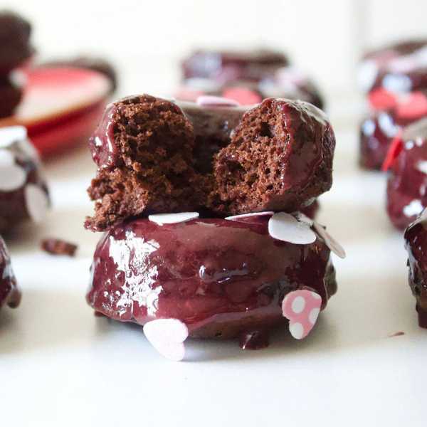 cherry chocolate donuts