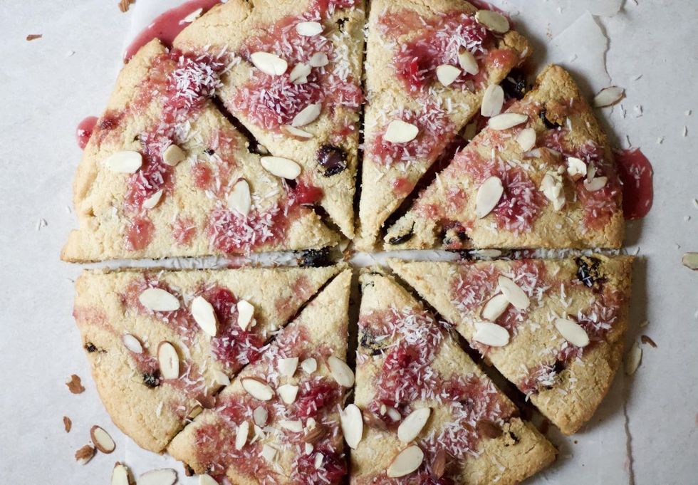 Cherry-Cranberry Almond Paleo Scones