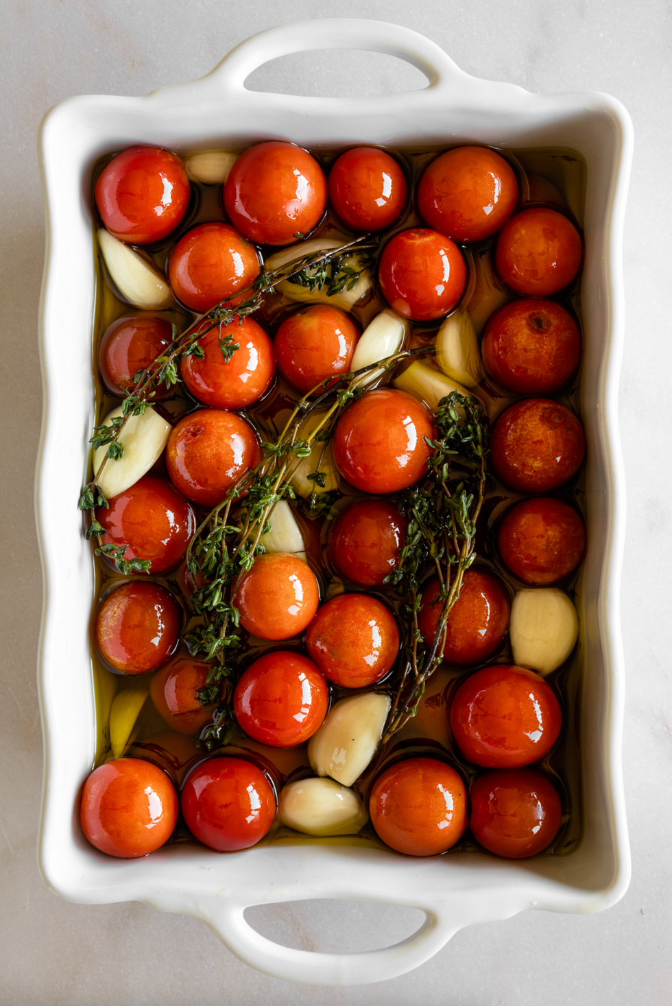 cherry tomatoes and olive oil