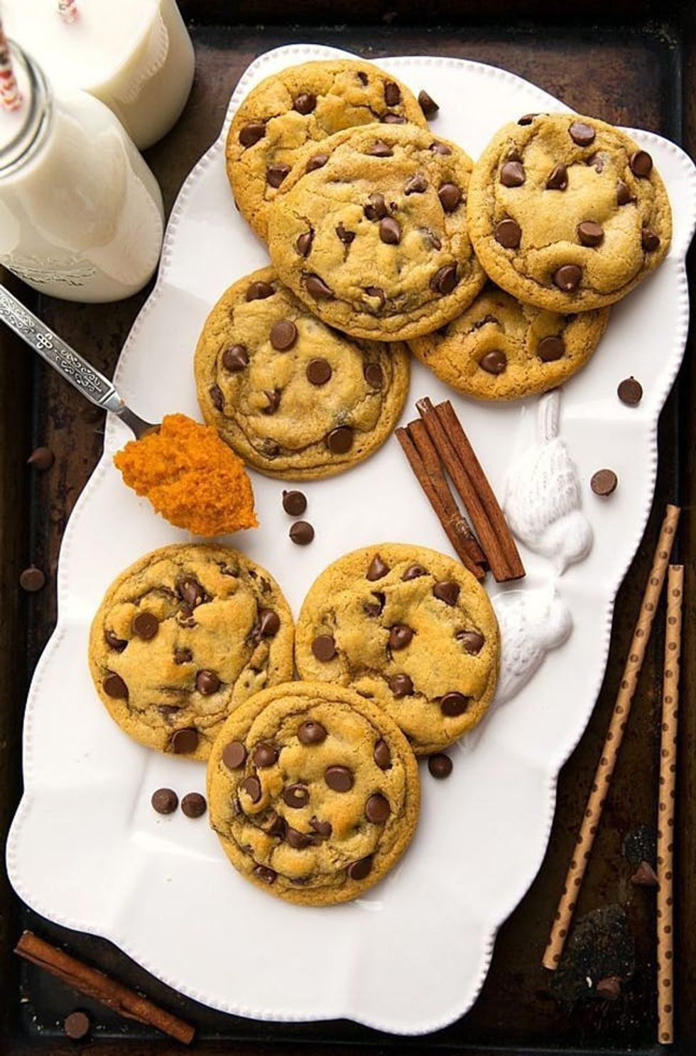 Chewy Pumpkin Chocolate Chip Cookies