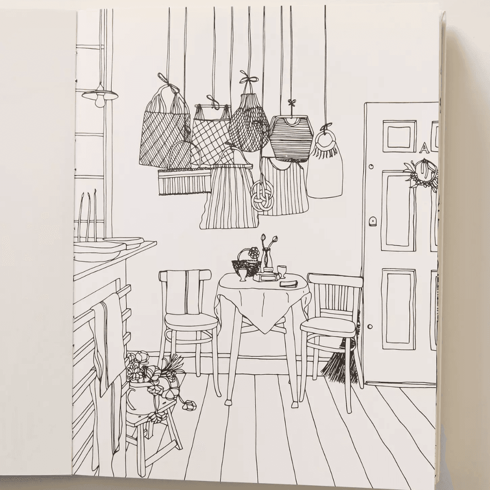 Chez Moi City-Inspired Coloring Book