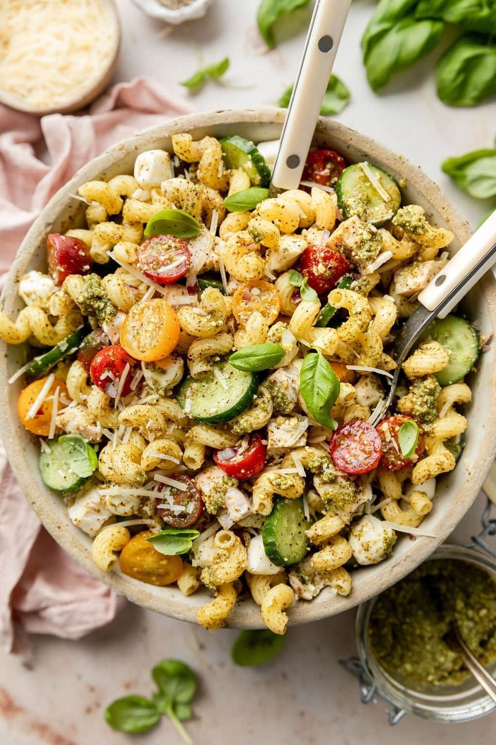 Chicken Pesto Pasta Salad