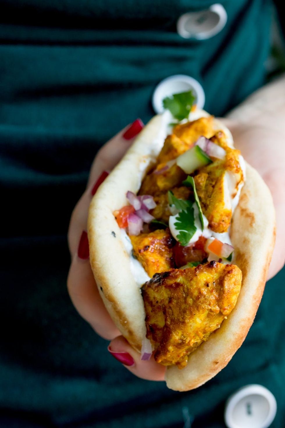 Chicken Tikka Naan Tacos Make THE BEST Portable Lunch!