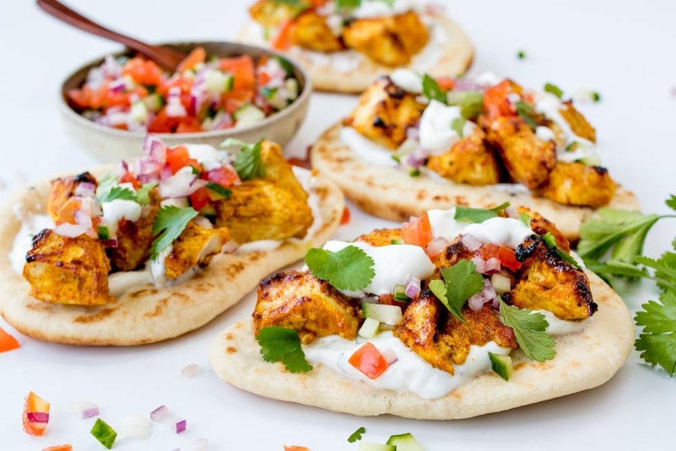 Chicken Tikka Naan Tacos Make THE BEST Portable Lunch!