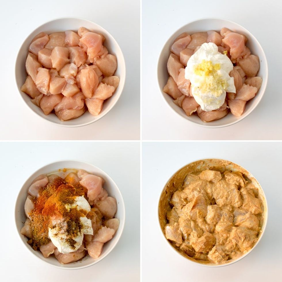 Chicken Tikka Tacos step1 collage