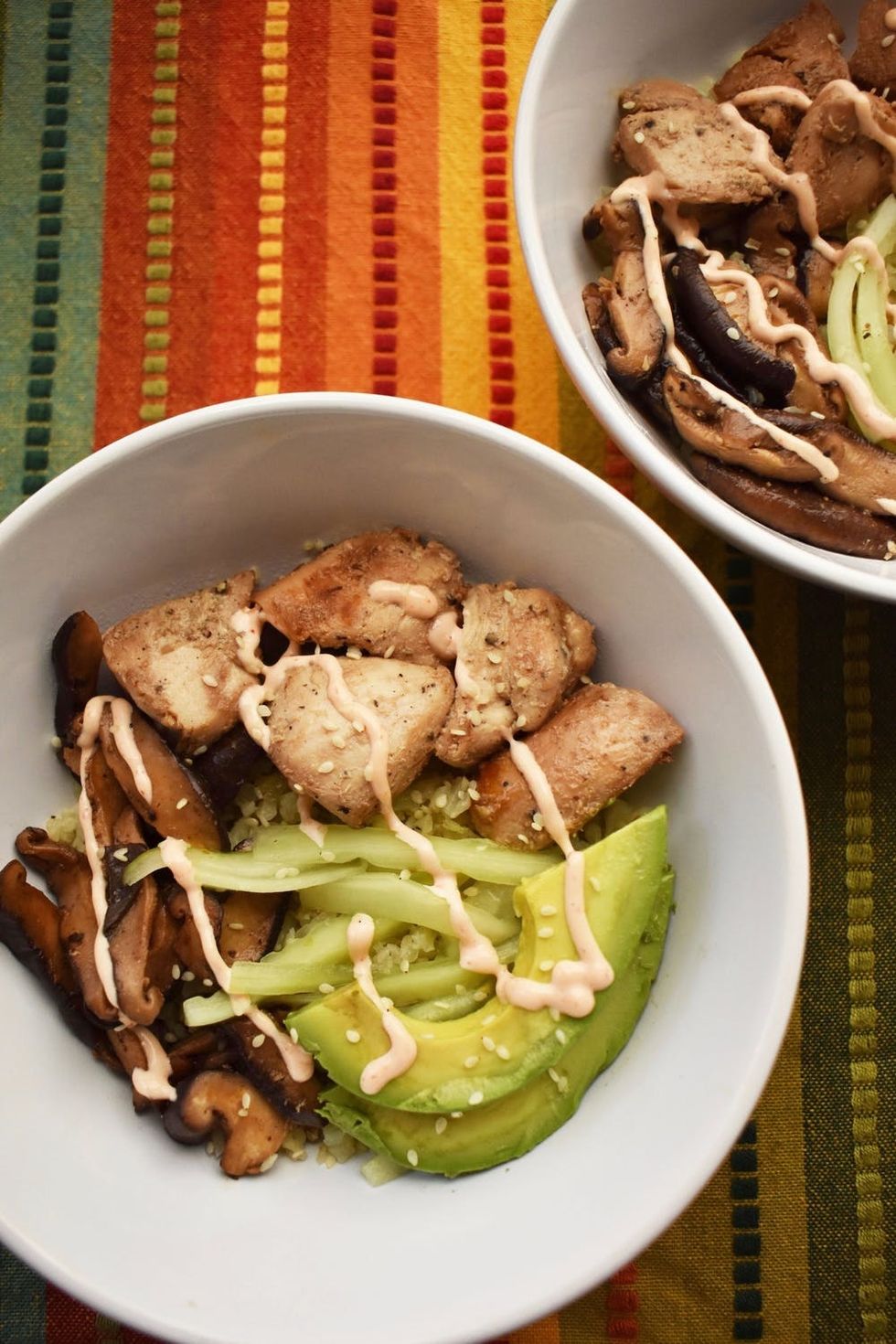 Chicken \u201cRice\u201d Bowl keto dinner ideas