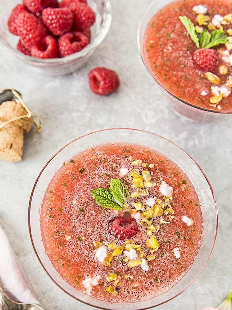 Chilled Ros\u00e9 and Watermelon Soup