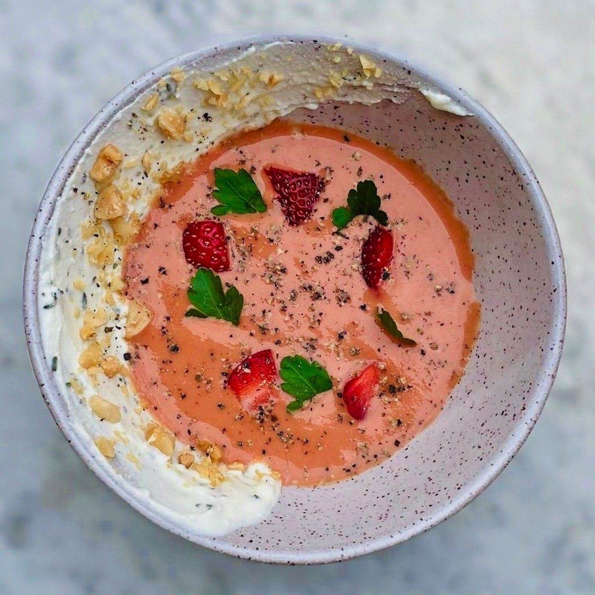 chilled strawberry soup