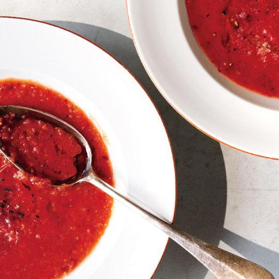 Chilled Tomato and Stone Fruit Soup