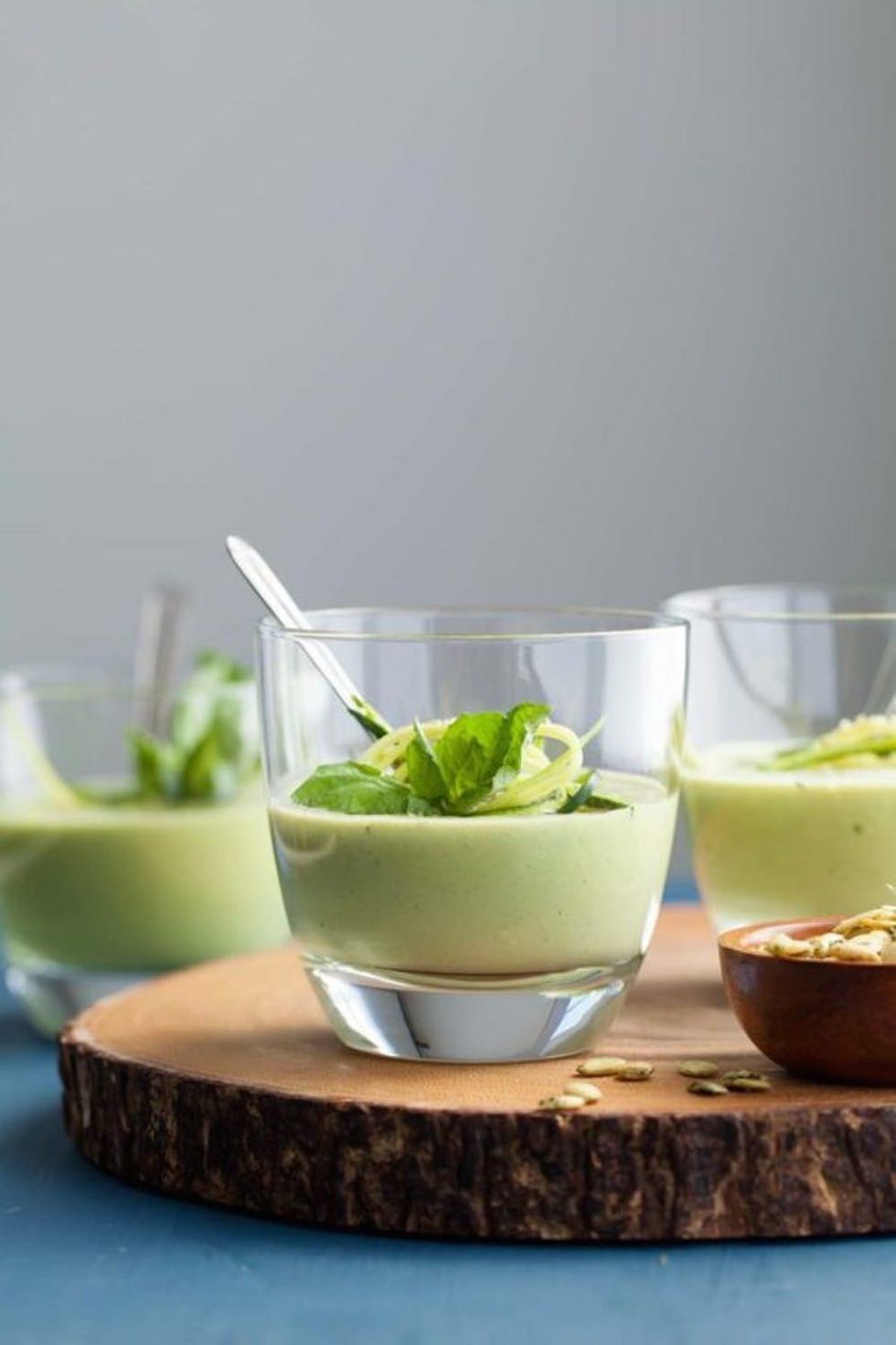 Chilled Zucchini Basil Soup