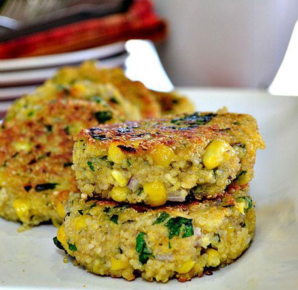 Chimichurri, Quinoa and Corn Patties