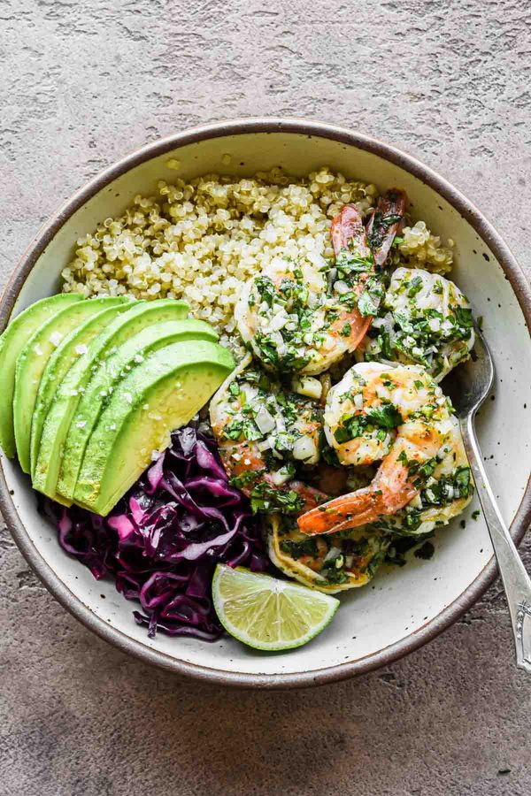 Chimichurri Shrimp Bowls