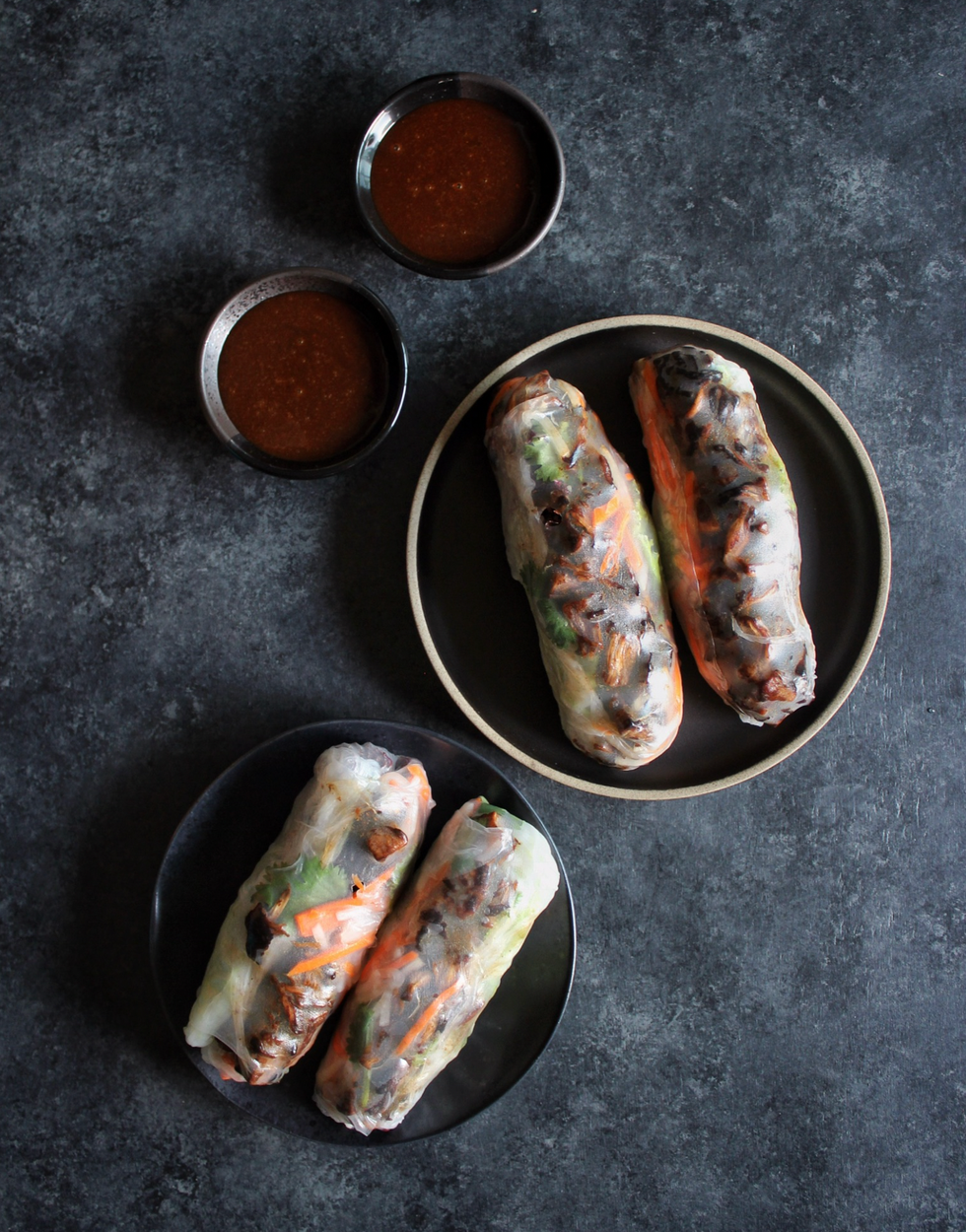 chinese bbq spring rolls