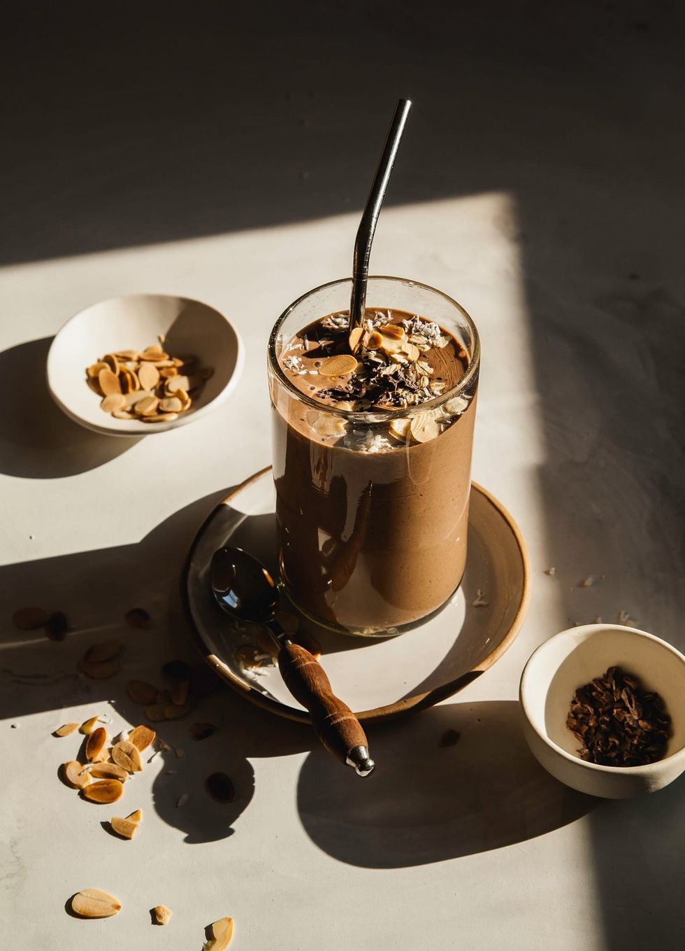 Chocolate Banana Oat Breakfast Smoothie