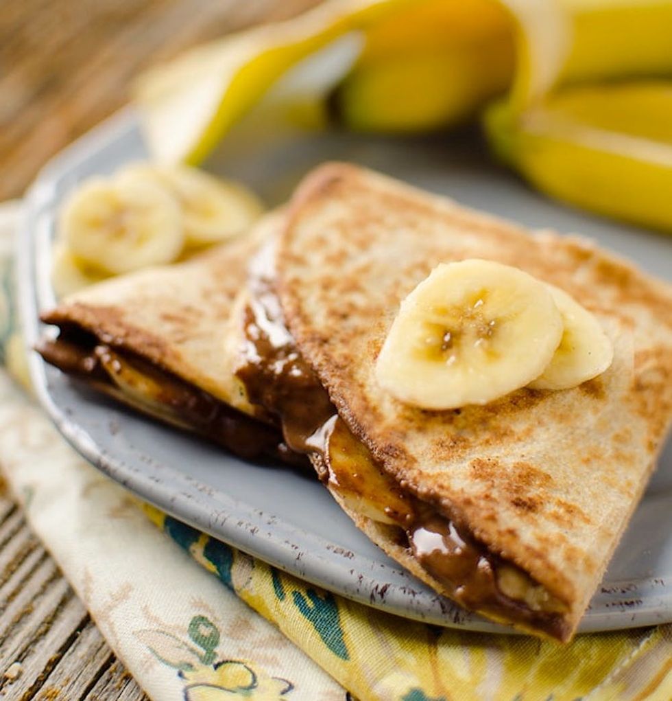Chocolate Banana Quesadilla Snack