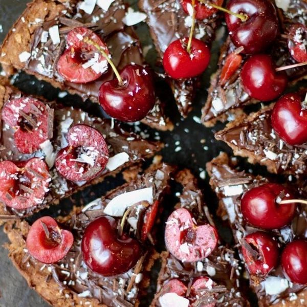 Chocolate Cherry Pizza Tart