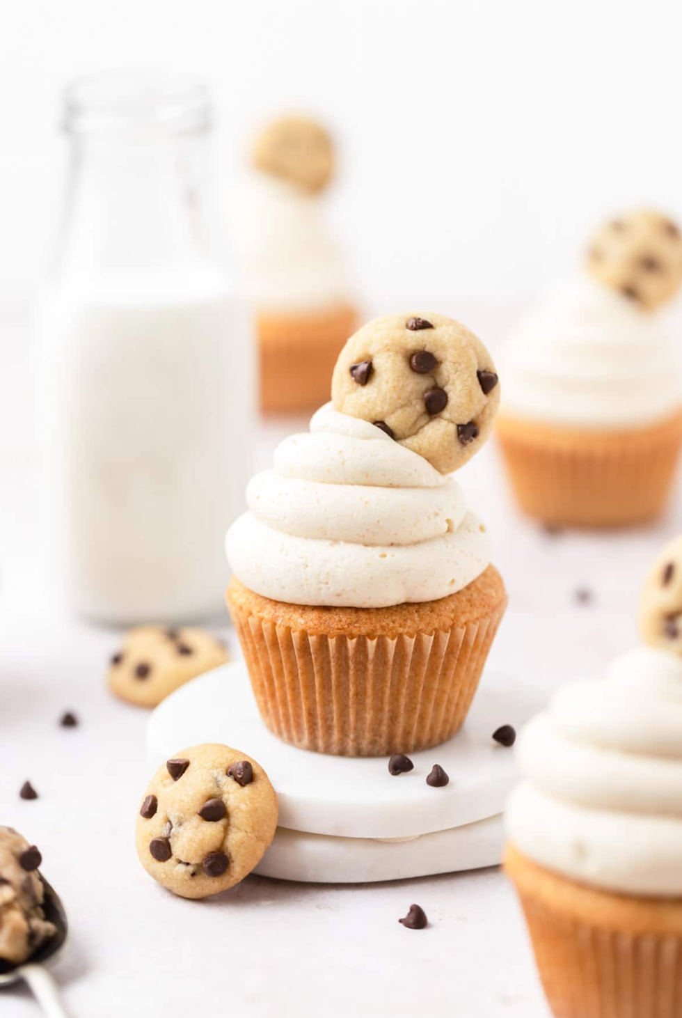 Chocolate Chip Cookie Dough Cupcakes