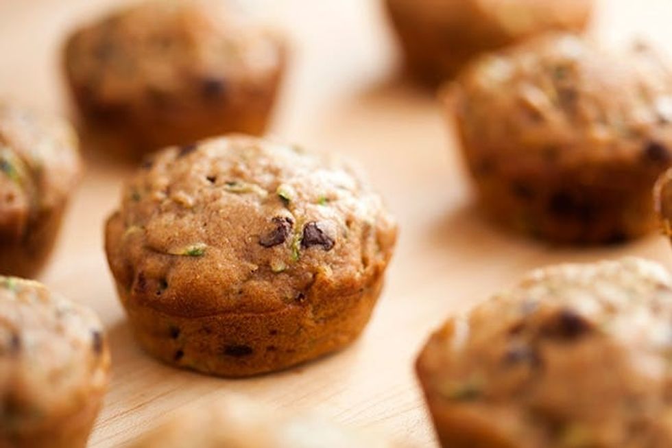 Chocolate Chip Walnut Zucchini Muffins