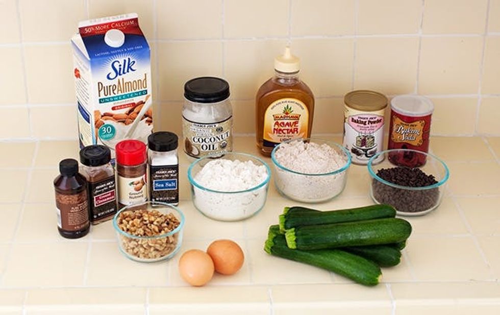 Chocolate Chip Walnut Zucchini Muffins