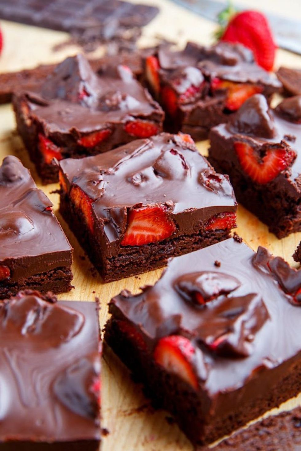 Chocolate Covered Strawberry Brownies Valentine's Day Desserts