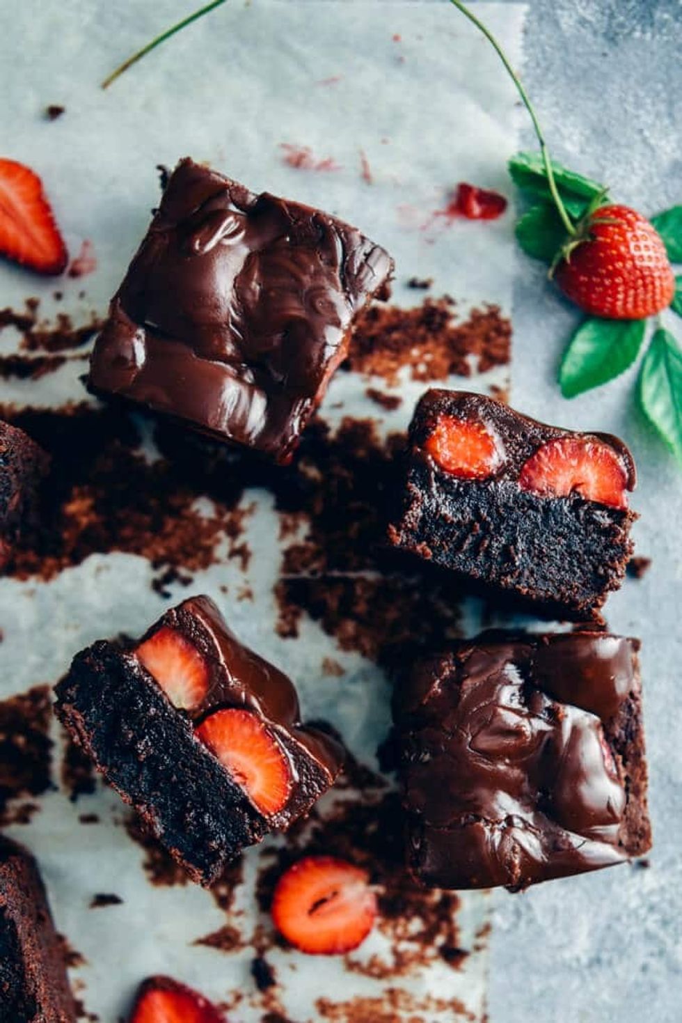 Chocolate-Covered Strawberry Brownies