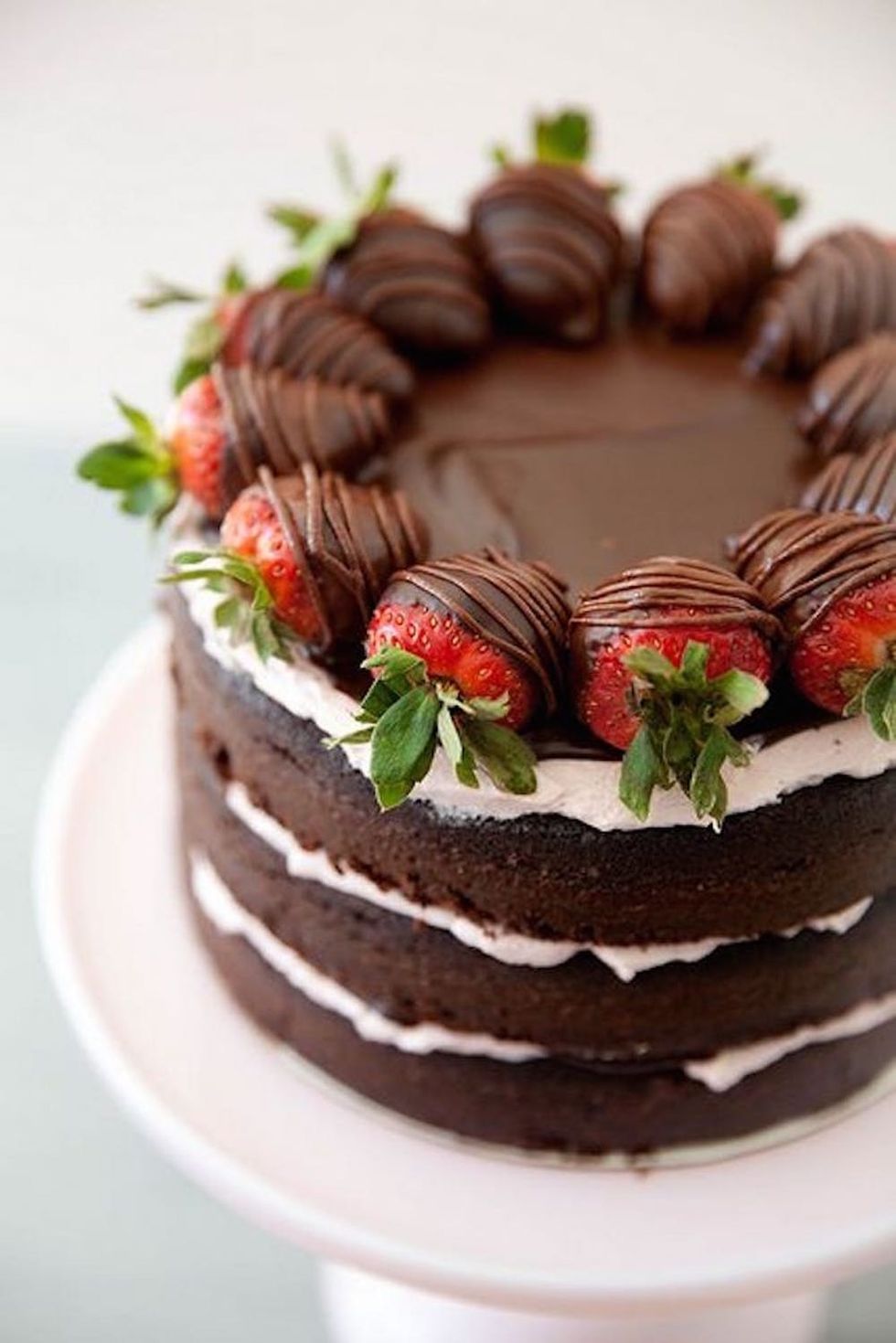 chocolate covered strawberry cake