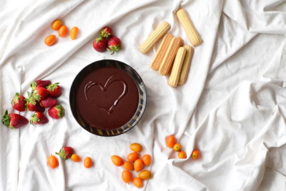 Chocolate Fondue with Cardamom and Orange Liqueur