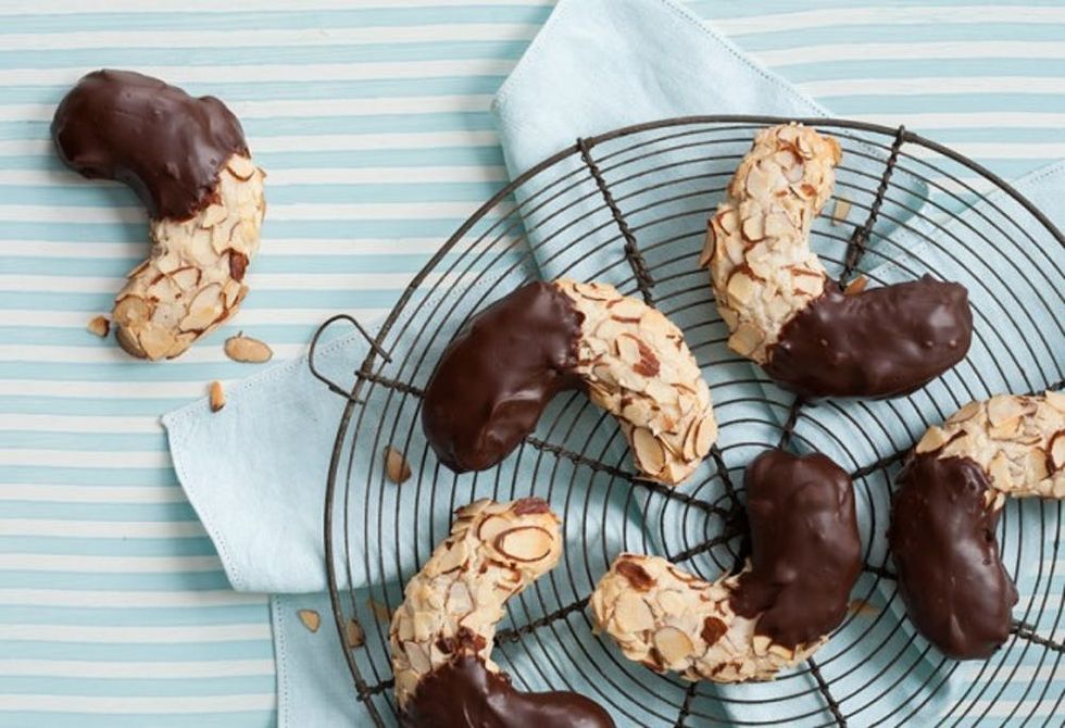 Chocolate-Glazed Almond Horns
