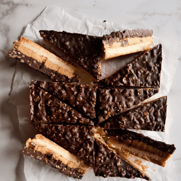 Chocolate Krispie Peanut Butter Shortbread Bars