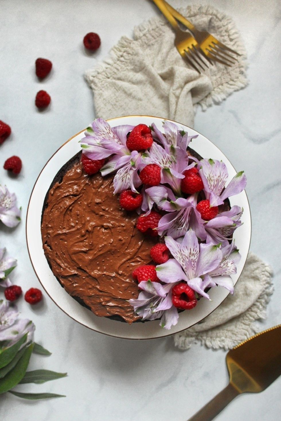 Chocolate Olive Oil Sponge Cake