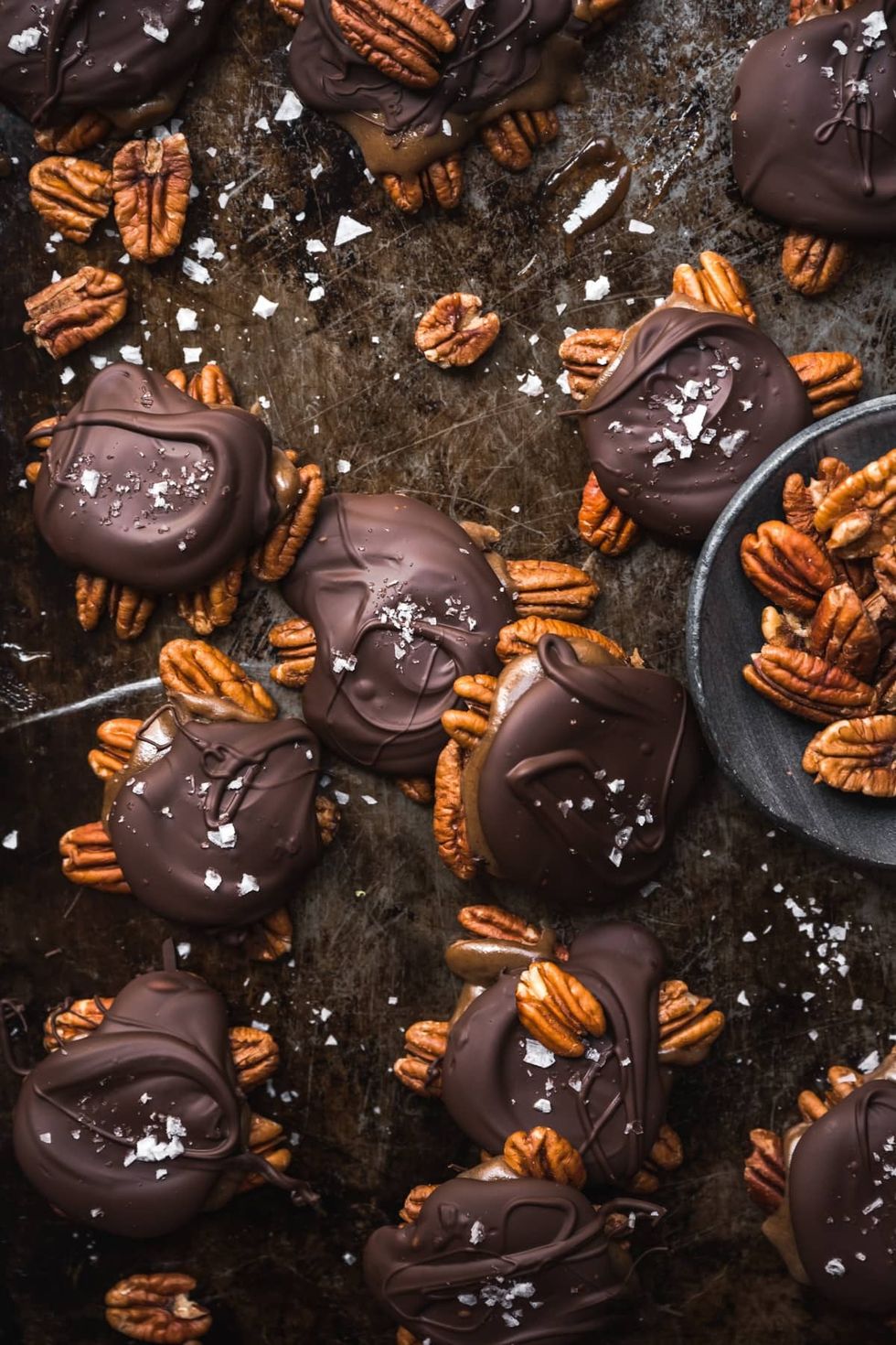 Chocolate Pecan Caramel Turtles