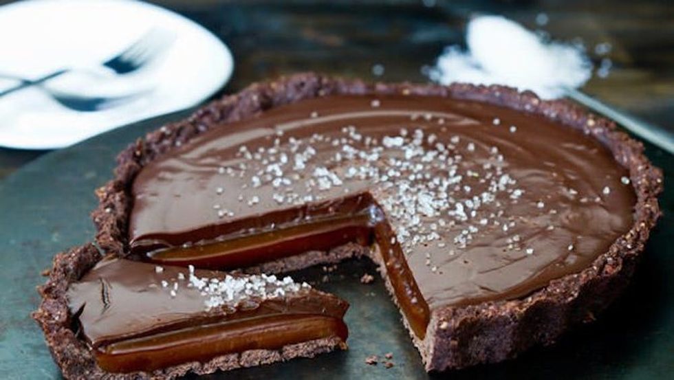Chocolate Salted Caramel Tart Valentine's Day Desserts