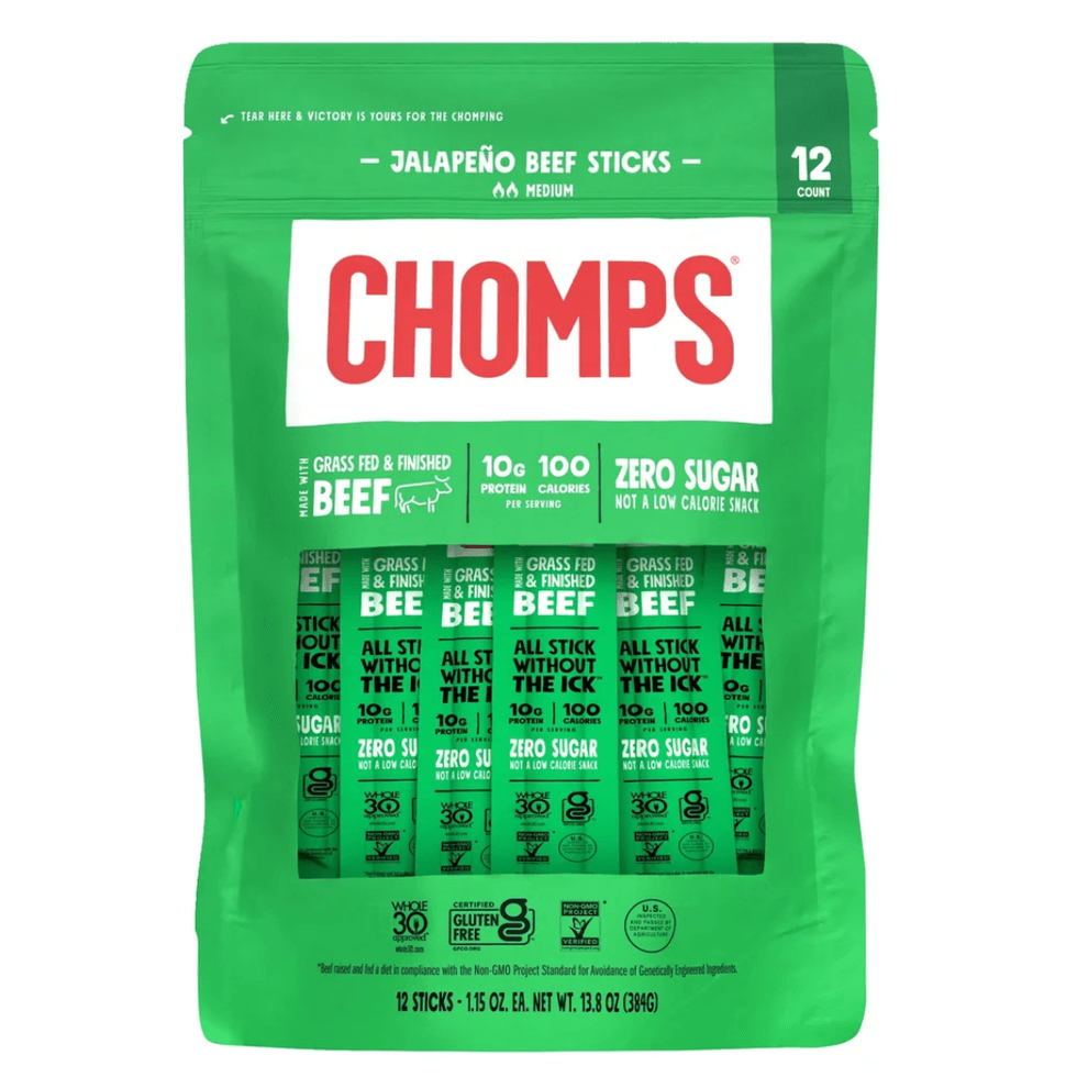 Chomps Jalape\u00f1o Grass Fed Beef Sticks