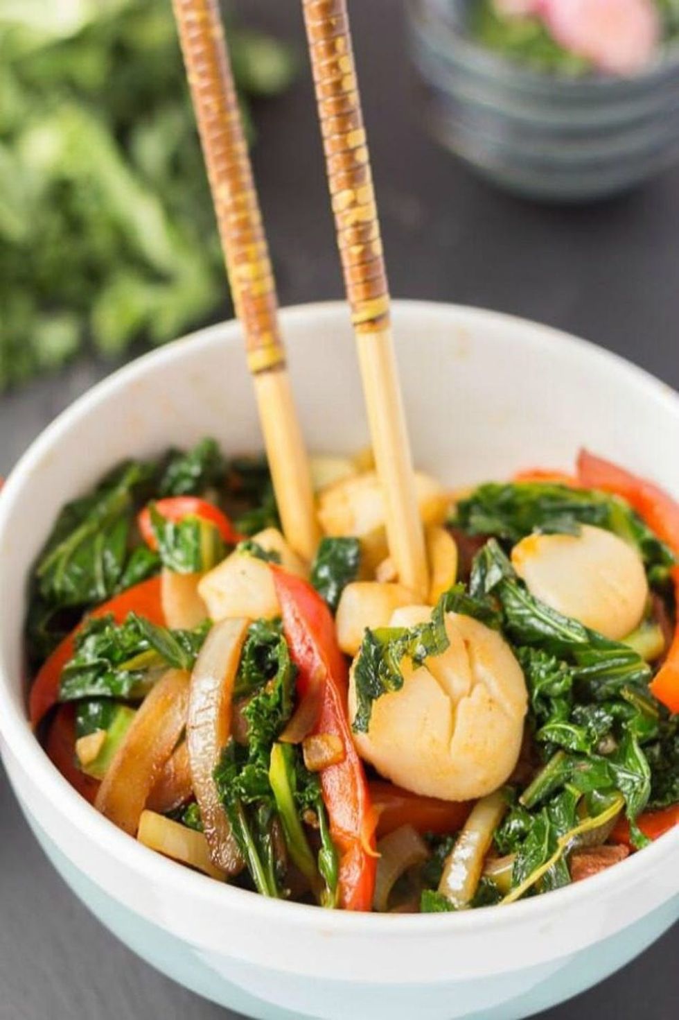 Chorizo, Scallop, and Kale Stir-Fry easy dinner recipes