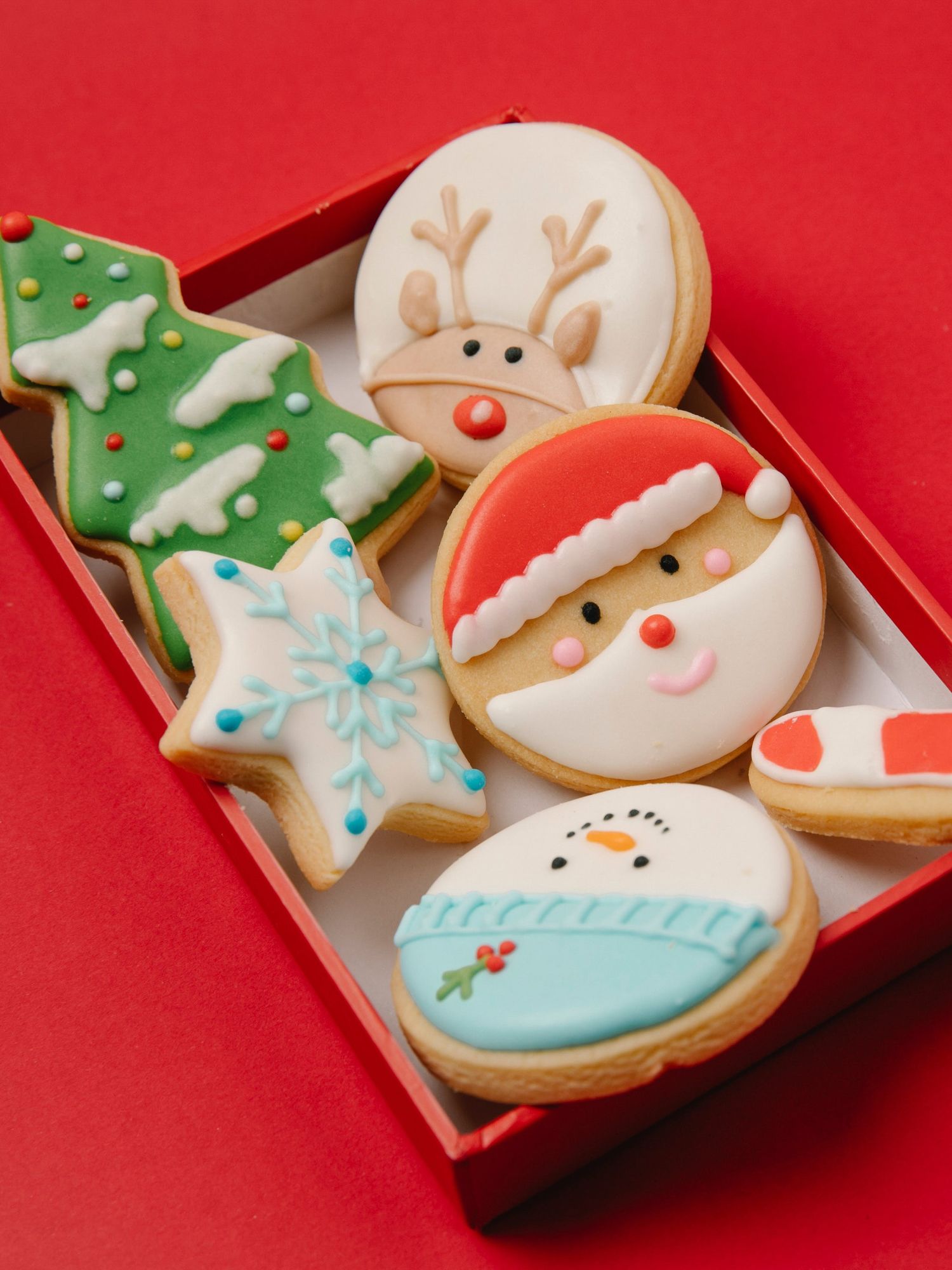 christmas cookies in a box