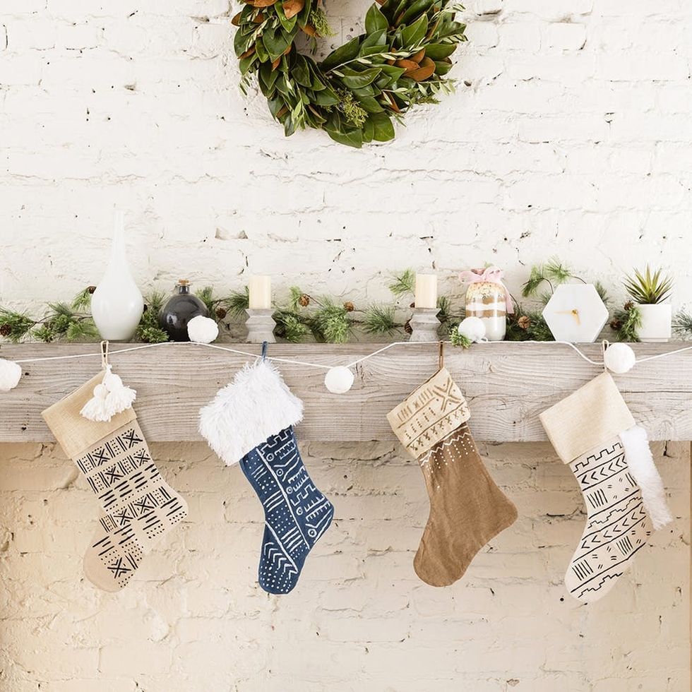 These Mudcloth-Inspired Christmas Stockings Will Rival All Your Old Holiday Decor