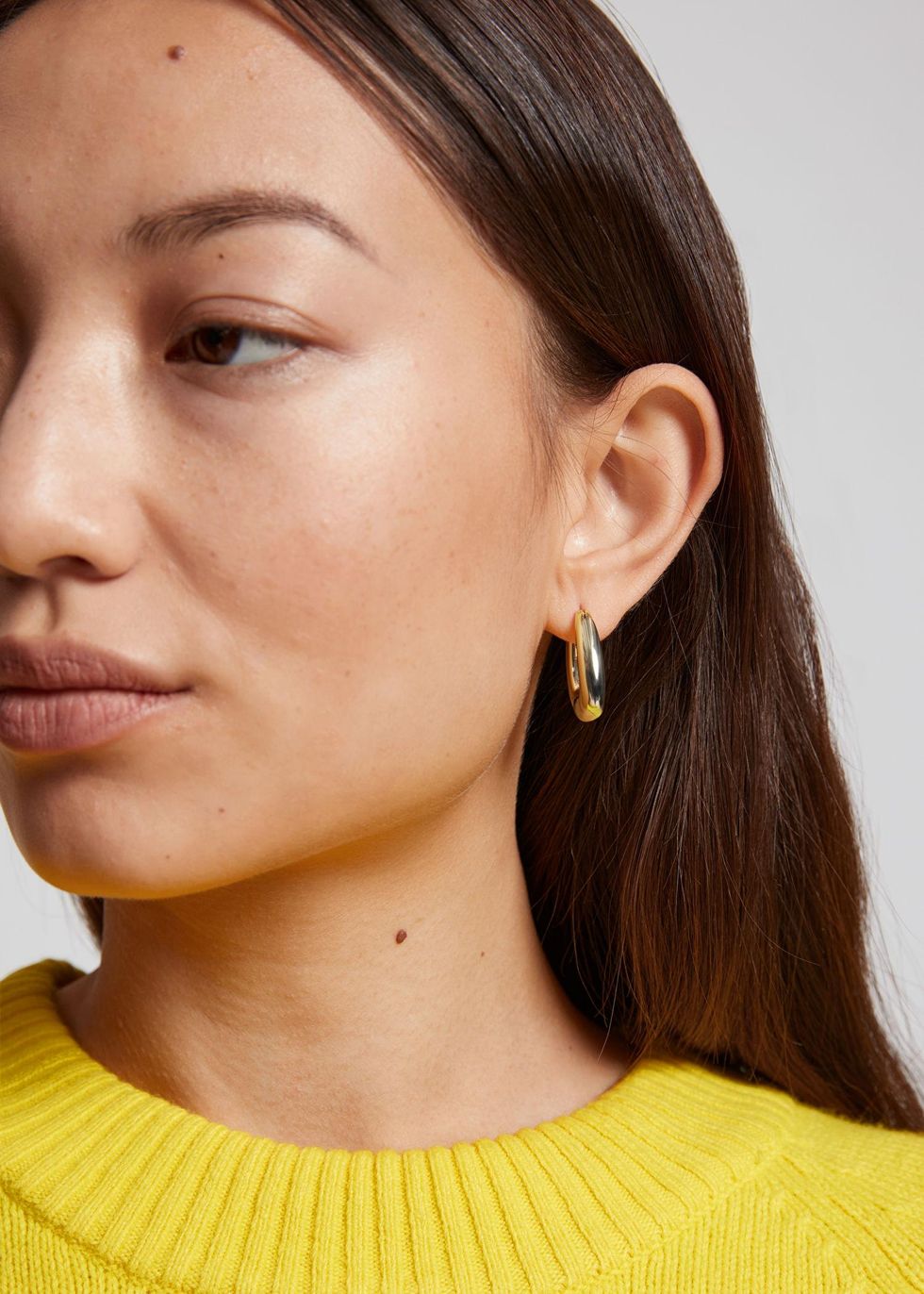 Chunky Oval Hoop Earrings