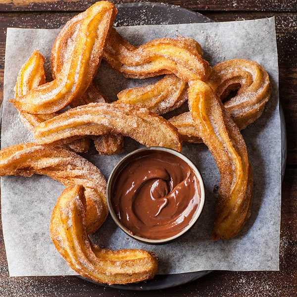Churros With Chocolate and Espresso Sauce