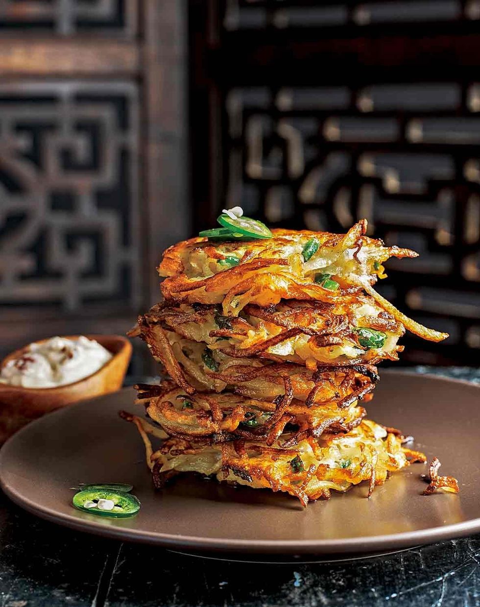Cilantro Jalapeno Latkes